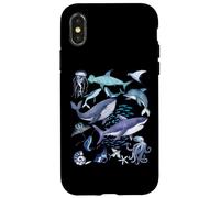 Retro Ocean Wildlife - Shark, Fish & Octopus Vibes Custodia per iPhone X/XS
