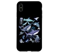Retro Ocean Wildlife - Shark, Fish & Octopus Vibes Custodia per iPhone XS Max