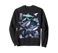 Retro Ocean Wildlife - Shark, Fish & Octopus Vibes Felpa