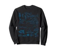Retro Ocean Wildlife - Shark, Fish & Octopus Vibes Felpa