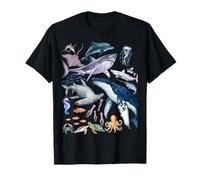 Retro Ocean Wildlife - Shark, Fish & Octopus Vibes Maglietta