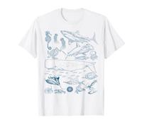 Retro Ocean Wildlife - Shark, Fish & Octopus Vibes Maglietta