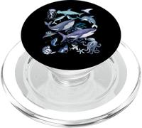 Retro Ocean Wildlife - Shark, Fish & Octopus Vibes PopSockets PopGrip per MagSafe