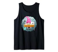 Retro Office 9 To 5 Vintage Graphic for Women Pink GNOME Canotta