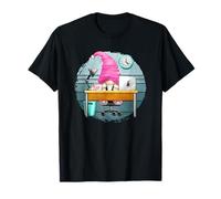 Retro Office 9 To 5 Vintage Graphic for Women Pink GNOME Maglietta