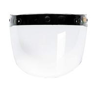 Retro Open Moto Caschi per Antivento Visiera con Visiera Design a 3 Bottoni, Classic, Chiaro