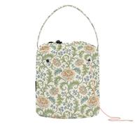 Retro Orange Rose William Morris Modello Uncinetto Bag Portatile Storage Organizer Bag per Kit di Lavoro a Maglia Accessori para Crochet en Hilo