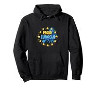 Retro Orgoglio Europeo Unione Maglietta Felpa con Cappuccio