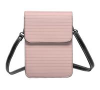 Retro oro rosa gessato stampa Una piccola borsa a tracolla per le donne, piccole borse in pelle borsa a tracolla per telefono cellulare