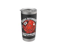 Retro Osaka Dotonbori Octopus Sake Streetwear Japan Sushi Bicchiere termico in acciaio inox doppia parete