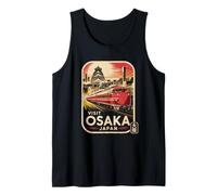 Retro Osaka Giappone Viaggio Treno Vintage Giapponese Souvenir Canotta