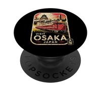 Retro Osaka Giappone Viaggio Treno Vintage Giapponese Souvenir PopSockets PopGrip Adesivo