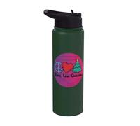 Retro Pace Amore Natale, Pace Felice Natale verde Stainless Steel Insulated Water Bottle