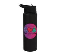 Retro Pace Amore Natale, Pace Felice Natale verde Stainless Steel Insulated Water Bottle