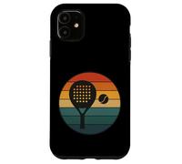 Retro Padel Tennis Sunset Racchetta Padel Custodia per iPhone 11