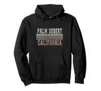 retrò Palm Desert California Felpa con Cappuccio