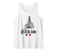 Retro Paris Old Outfit, Abstract Paris Illustration Fashion Canotta
