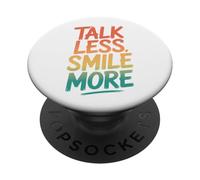 Retro Parla meno Sorridi di più PopSockets PopGrip Adesivo