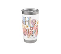 Retro Pasqua Groovy Egli È Risorto Cristiano Bambini Bambino Ragazza Bicchiere termico in acciaio inox doppia parete
