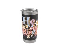 Retro Pasqua Groovy Egli È Risorto Cristiano Bambini Bambino Ragazza Bicchiere termico in acciaio inox doppia parete