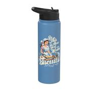 Retro Pasticcere Pun This Is How You Make Biscotti Cat Mom Stainless Steel Insulated Water Bottle