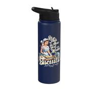 Retro Pasticcere Pun This Is How You Make Biscotti Cat Mom Stainless Steel Insulated Water Bottle
