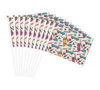 Retro Pattini a rotelle Stampa Convenienza Bandiera Palmare Versatile Bandiere Pole Feste Parate Decorazioni Vacanze