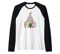 Retro Peace Sign Christmas Tree Ornaments for Hippie Family Maglia con Maniche Raglan