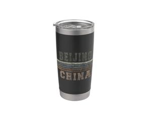 Retro Pechino Cina Bicchiere termico in acciaio inox doppia parete