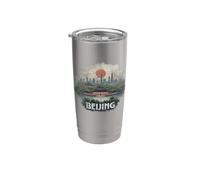 Retro Pechino Paesaggio Vintage Souvenir Bicchiere termico in acciaio inox doppia parete