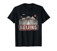 Retro Pechino Paesaggio Vintage Souvenir Maglietta