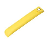 Retro Pen Bag PU Leather Pencil Bag Solid Color Pencil Case Singolo Matita Pouch Pen Case Scuola Ufficio Forniture, Giallo