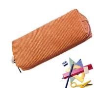 Retro Pencil Bag, Stationery Pouch, Soft Zippered Pencil, Multipurpose Organizer Pens, Corduroy Pen Case For Pencils, Markers, Erasers, School & Office Supplies, 20x7x5cm