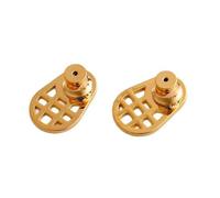 Retro per orecchini a prova di caduta, struttura in ottone rinforzato, supporto robusto per tutto il giorno, comfort per tutto il giorno, resistente al cedimento, antiscivolo, retro in rete di