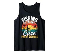 Retro Pesca Terapia Salute Mentale Stress Relief Fisherman Canotta