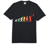 Retro Pescatore Evolution Pesca con Canna Uomini Ragazzi Comfort Colors Adult Heavyweight T-Shirt