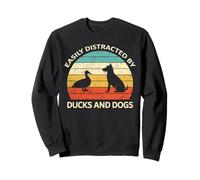 Retro Pet Dog Duck Lover | Facilmente distratto da Cani e Anatre Felpa