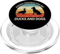 Retro Pet Dog Duck Lover | facilmente distratto da cani e anatre PopSockets PopGrip per MagSafe