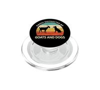 Retro Pet Dogs Goats Lover Easily Distracted By Dogs & Goats PopSockets PopGrip per MagSafe