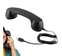 Retro Phone Handset - Classic Wired Telephone, Vintage Corded Handset | Ergonomic Headset Design with 35 mm Jack Compatible Device Audio Receiver for Desktop Laptop Smartphone Home School
