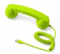 Retro Phone Handset for Cell Phone, Wired Receiver with 1m Cord (Green) | Retro wired handset with a 1m cord; check the selected connector and your device port before ordering.