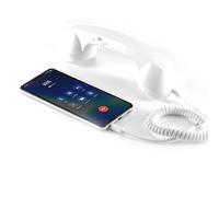 Retro Phone Handset with Wireless and Wired Connectivity via USB-C and AUX 3.5mm, Compatible with Smartphones and Computers for Clear Audio Calls and Vintage Style Experience (3.5mm,White)