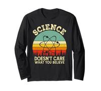 Retro Physic Chemistry Science Doesn't Care What You Believe Maglia a Manica
