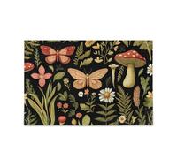 Retro Piante Fungo Farfalle Puzzle per Adulti Intrattenimento e Intelligenza Impossibile Hard Greatest Regali per la tua famiglia Puzzle per adulti 500 pezzi