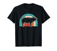 Retro Pig Lover Farmer Agricoltura Uomini Donne Bambini Maglietta