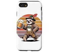 Retrò Pigro Bradipo Orso Birra Bevuto Bradipi Custodia per iPhone SE (2020) / 7/8