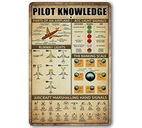 Retro Pilot Conoscenza Segni in Metallo Vintage Aereo Decor Per La Casa Aviazione Arte Decorazione Della Parete Aereo Decorazioni Per Ragazzi Segni Camera Regali Per Gli Amanti dell'Aviazione Poster