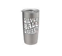 Retro Pinball Player Silver Ball Savant Bicchiere termico in acciaio inox doppia parete
