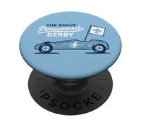 Retro Pinewood Derby Cub Scouts Racer Race Car Logo PopSockets PopGrip Adesivo