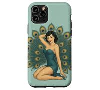 Retro Pinup Pavone Ragazza Design Carino Sexy Cheesecake Style Custodia per iPhone 11 Pro
